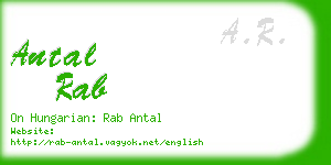 antal rab business card